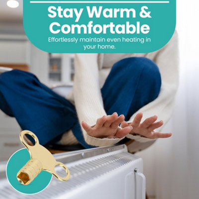 Pack of 5 Universal Radiator Keys, Heavy Duty Valve Clock Key