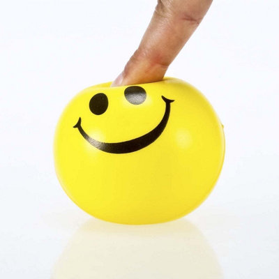 Pack of Yellow smiley face Stress Ball