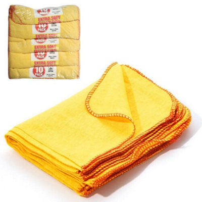 Pack Of 50 Duster Cloth 100% Cotton Cleaning Valeting Polishing Soft Kitchen Waxing