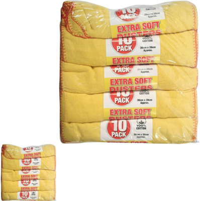 Pack Of 50 Magic Duster Cloths 100% Cotton Soft Effortless Cleaning Premium Quality Washable