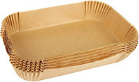 Pack of 50 Rectangular Air Fryer Parchment Paper Disposable Baking Paper Liner Trays