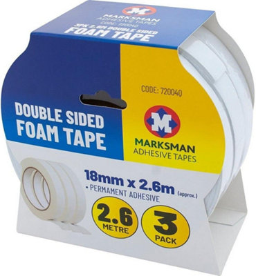 Pack Of 6 Double Sided Mounting Tape Strong Adhesive Diy Foam Tape