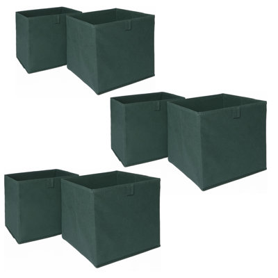 Pack of 6 Folding Storage Organiser Cube Home Laundry Box