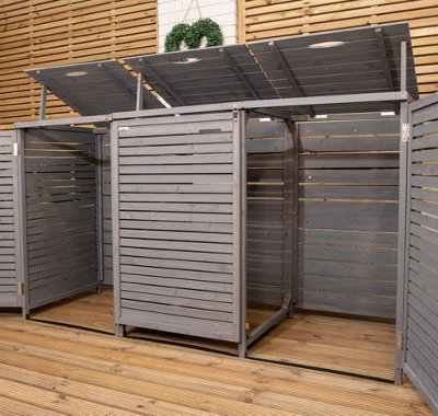 Pack of 6 Grey Washed Back Panels Only For SA-BINS Triple Bin Storage