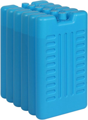 Pack of 6 Reusable Freezer Ice Pack Blocks - Cools & Keeps Food & Drinks Fresh Ideal for Picnics, Cool Bags, Lunch Boxes