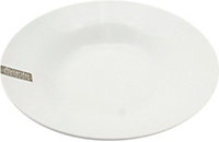 Pack Of 6 White Rim Large 8 Inch Dinner Soup Bowl Plate Dish Gift Plates Porcelain