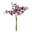 Pack of 6 x 100cm Artificial Phalaenopsis Orchid Purple Stem