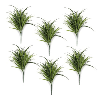 Pack of 6 x 30cm Fire Resistant Artificial Grass Stem