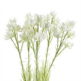 Pack of 6 x 60cm White Starflower Stem - 5 Flowers