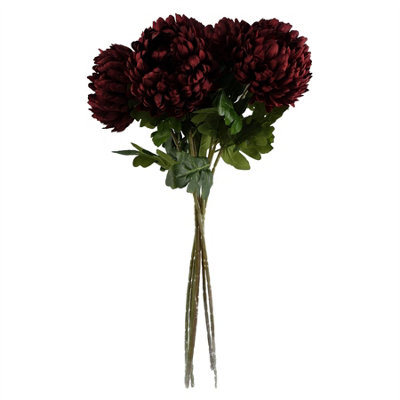 Pack of 6 x 75cm Extra Large Reflex Chrysanthemum - Red
