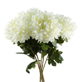 Pack of 6 x 75cm Extra Large Reflex Chrysanthemum - White