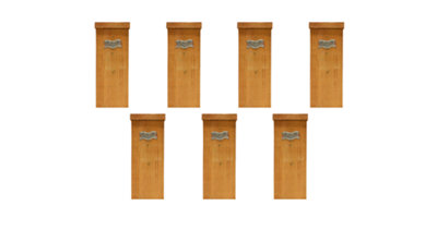 Pack of 7 - 1ft Dipped Golden Brown Timber Garden Fence Post Extension - 14.00 Each