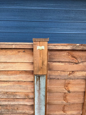 Pack of 7 - 1ft Dipped Golden Brown Timber Garden Fence Post Extension - 14.00 Each