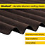 Pack of 7 - BituRoof - Durable Brown Corrugated Bitumen Roofing Sheets - 2000x950mm