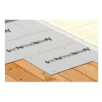 PACK OF 75 - NoMorePly 6mm PrePrimed Fibre Cement Tile Backer Board - 1200 x 600mm - 4