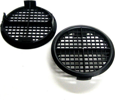 Pack of 8 Black Plastic 68mm Round Soffit Air Vents Push in Roof and Eave Circular Mesh Air Vents