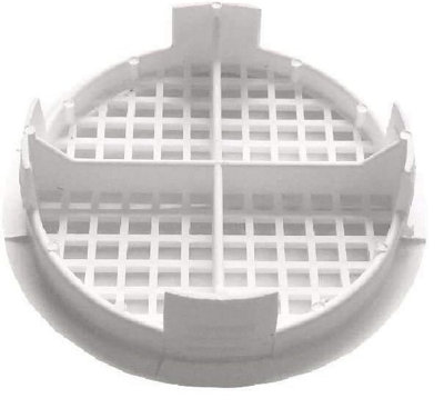 Pack of 8 fiXte 70mm Lattice Design White Plastic Push in Circular Soffit Vents Roof Air Vents