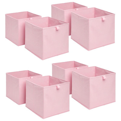 Pack of 8 Folding Storage Organiser Cube Home Laundry Box