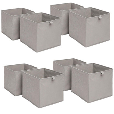 Pack of 8 Folding Storage Organiser Cube Home Laundry Box