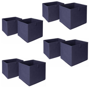 Pack of 8 Folding Storage Organiser Cube Home Laundry Box