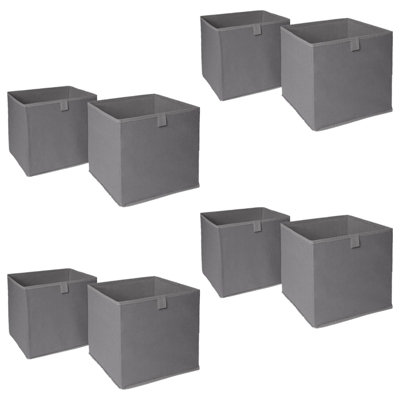 Pack of 8 Folding Storage Organiser Cube Home Laundry Box