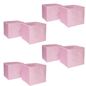 Pack of 8 Matte Velvet Cube Storage Boxes