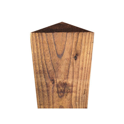 Pack of 9 (Total 9 Units) - 200mm x 200mm Brown Treated Pyramid Top ...
