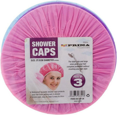 Pack Of 9 Unisex Waterproof Shower nets Reusable Hair Protector Large Plastic Long Hair Eco Cap Elastic Band
