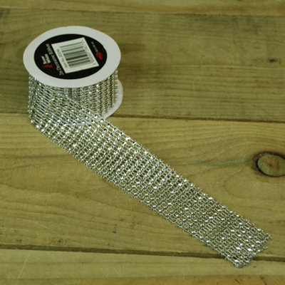 Pack Of Six Diamante Ribbons Each 2m x 4cm Price Comparisons | Compare The Build