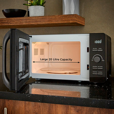 Tower black glitz sale microwave