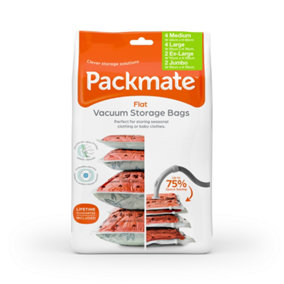 Packmate - 12pc Flat Vacuum Bag Set (2J, 2XL, 4M, 4L)