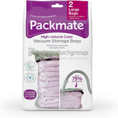2pc Extra Large Cube Vacuum Storage Bags - Protect And Store