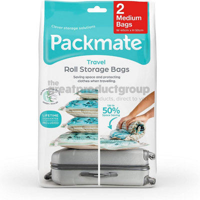 Packmate 2pc Medium Travel Roll Storage Bag Set