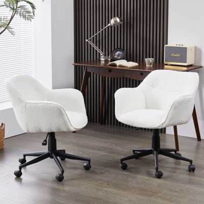 Padded Dining Chair with 180 Degree Auto Rotation, Chenille Fabric ...