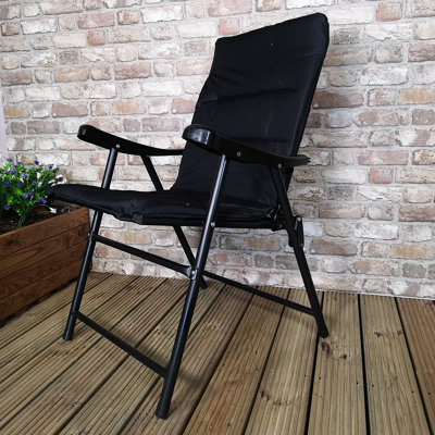 Padded folding best sale garden chairs