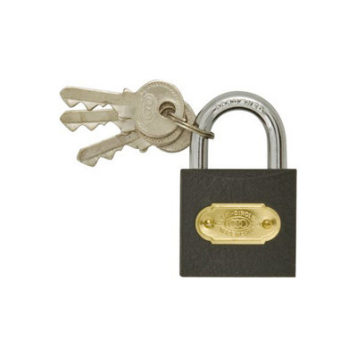 Padlocks Steel/Brass Std Shackle 63mm PAD3 Pack of 2