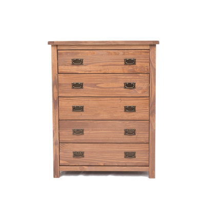 Padua 5 Drawer Chest of Drawers Bras Drop Handle