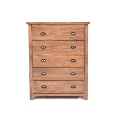 Padua 5 Drawer Chest of Drawers Brass Cup Handle