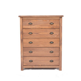 Padua 5 Drawer Chest of Drawers Brass Cup Handle