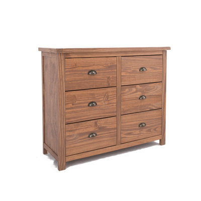 Padua 6 Drawer Chest of Drawers Brass Cup Handle