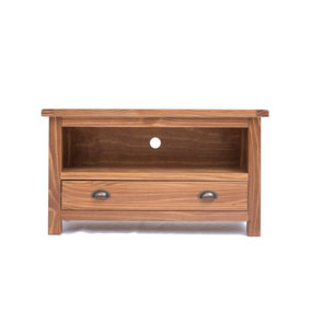 Padua Lacquered 1 Drawer TV Cabinet Brass Cup Handle