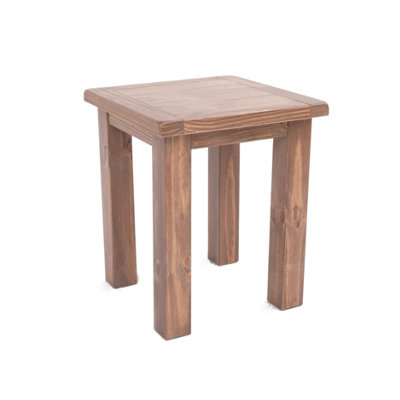 Padua Stool - Side Table Light Brown H47 W40 D40cm