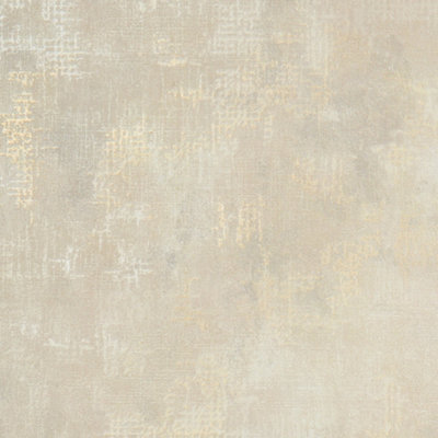 Padua Wallpaper in Cream Metallic on Light Grey