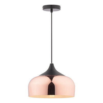 Copper pendant deals light b&q