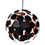Pagazzi Copperhead 6 Light Black and Copper Sputnik Ceiling Light