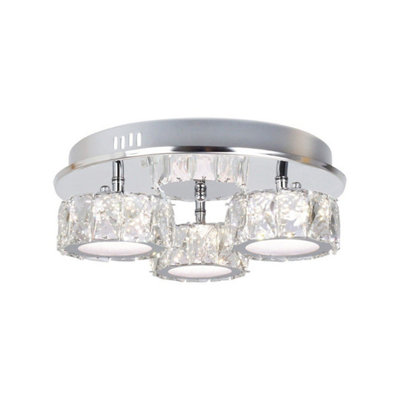 Pagazzi Dilan 3-Light LED Polished Chrome Ceiling Light