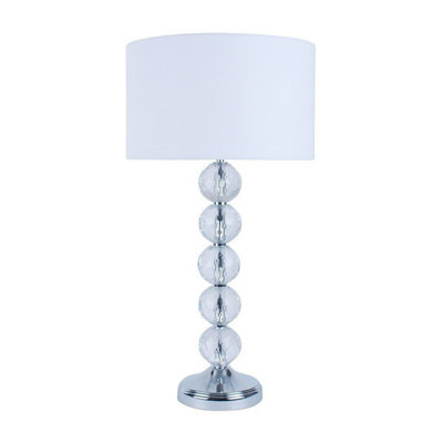 Stacked crystal deals ball floor lamp