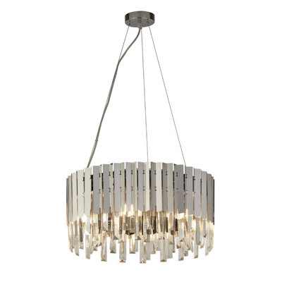 Pagazzi Florena Smoked & Clear Glass Ceiling Pendant