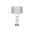 Pagazzi Gabriella Diamonte Twist Table Lamp 1 Light With Grey Shade