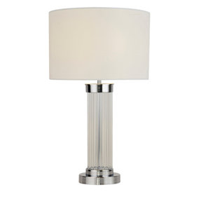 Pagazzi Hetty Chrome & Clear Glass Table Lamp